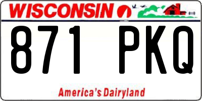 WI license plate 871PKQ