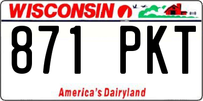 WI license plate 871PKT