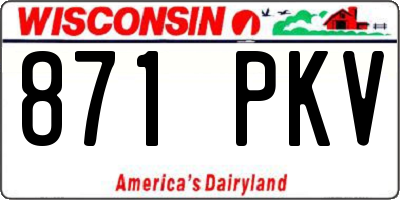 WI license plate 871PKV