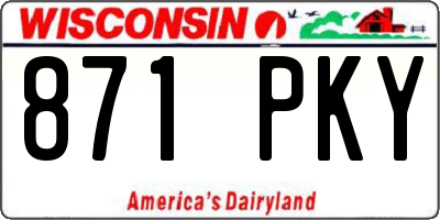 WI license plate 871PKY
