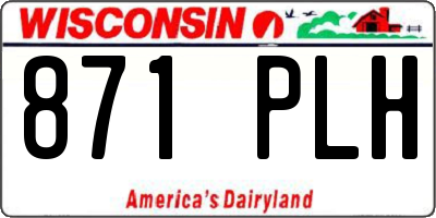 WI license plate 871PLH