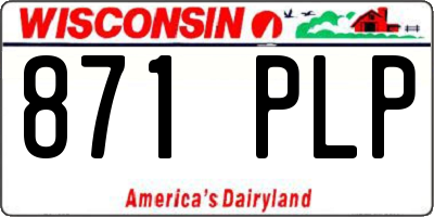 WI license plate 871PLP