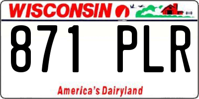 WI license plate 871PLR