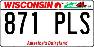WI license plate 871PLS