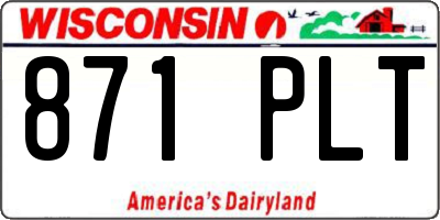 WI license plate 871PLT