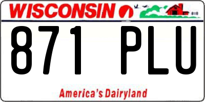 WI license plate 871PLU