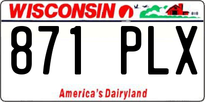 WI license plate 871PLX