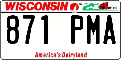 WI license plate 871PMA