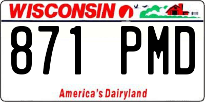 WI license plate 871PMD