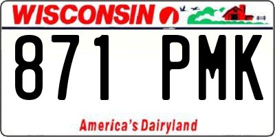 WI license plate 871PMK