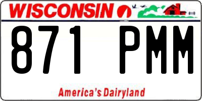 WI license plate 871PMM