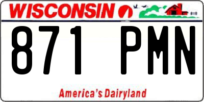 WI license plate 871PMN
