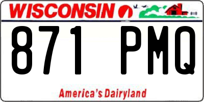 WI license plate 871PMQ