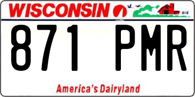 WI license plate 871PMR