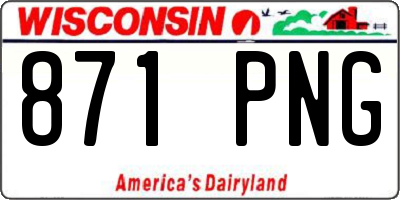 WI license plate 871PNG
