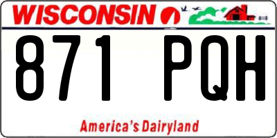WI license plate 871PQH