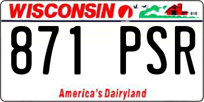 WI license plate 871PSR
