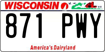 WI license plate 871PWY