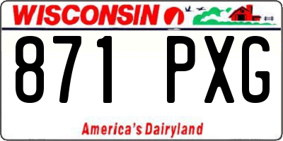 WI license plate 871PXG