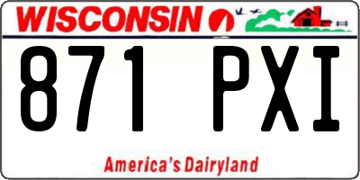 WI license plate 871PXI
