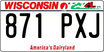 WI license plate 871PXJ