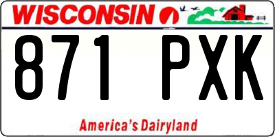 WI license plate 871PXK