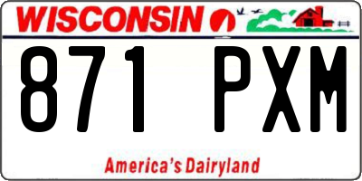 WI license plate 871PXM