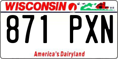 WI license plate 871PXN
