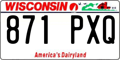 WI license plate 871PXQ