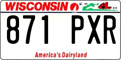 WI license plate 871PXR