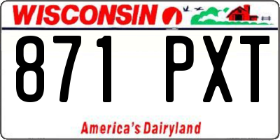 WI license plate 871PXT