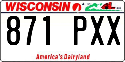 WI license plate 871PXX