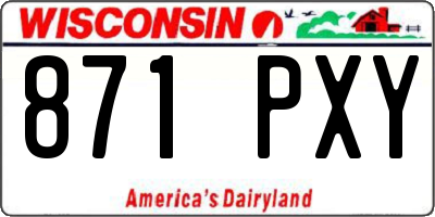 WI license plate 871PXY