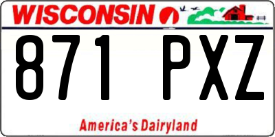 WI license plate 871PXZ