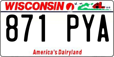 WI license plate 871PYA