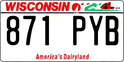 WI license plate 871PYB