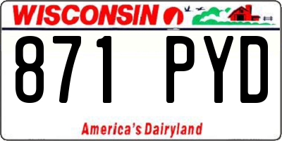 WI license plate 871PYD