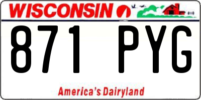 WI license plate 871PYG