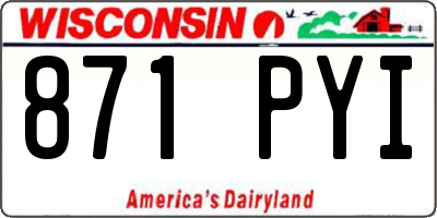 WI license plate 871PYI