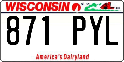 WI license plate 871PYL