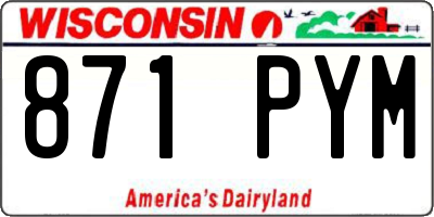 WI license plate 871PYM