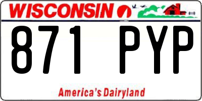WI license plate 871PYP