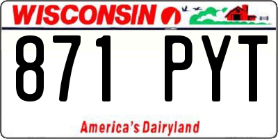 WI license plate 871PYT