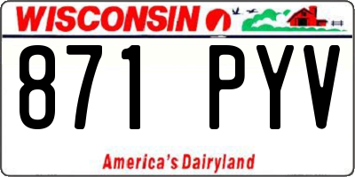 WI license plate 871PYV