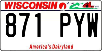WI license plate 871PYW