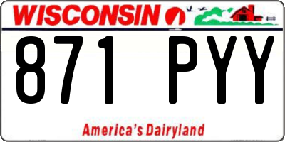 WI license plate 871PYY