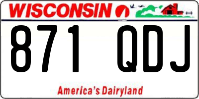 WI license plate 871QDJ