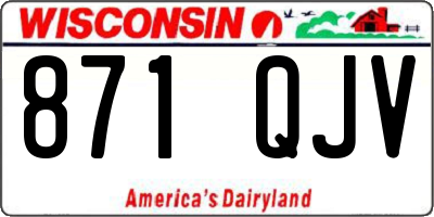WI license plate 871QJV