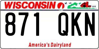 WI license plate 871QKN
