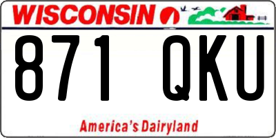 WI license plate 871QKU